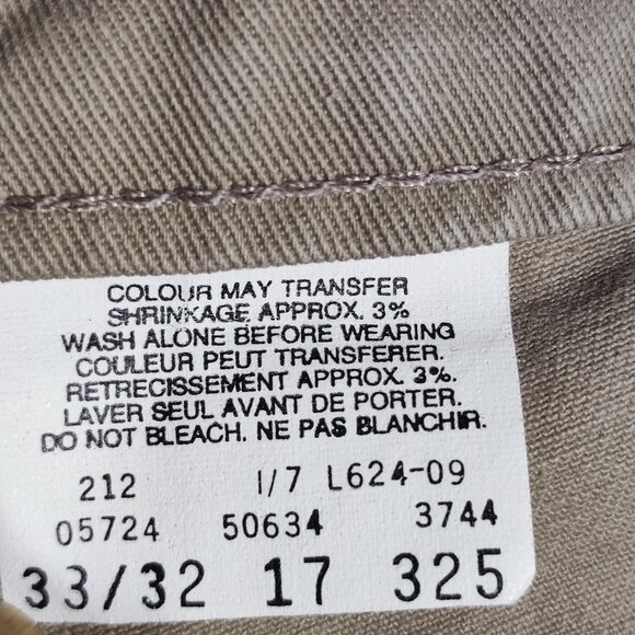 Vintage Levi's 634 white tab jeans men's size 33X32 cream colour, straight relax - Picture 6 of 12